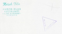 cca 1955 Krisch Béla: Kecskeméti séta egy esős vasárnap délután, pecséttel jelzett vintage fotóművészeti alkotás, 17x24 cm