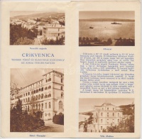cca 1930-1940 'Crikvenica, Jugoszlávia legszebb klimatikus fürdőhelye az Adrián', fotükkal illusztrált utazási prospektus