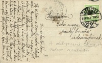 1914 Debrecen, Kossuth-szobor avatása, photo. Az írott szöveg tanúsága szerint az ünnepségen a betegeskedő Kossuth Ferenc helyett gróf Apponyi Albert vett részt