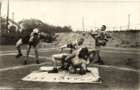 Birkózók edzés közben / Training wrestlers, photo