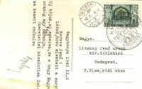 Nagybánya, Baia Mare; látkép templommal, vasúti sínnel és híddal. Hátoldalon hazafias levél / church, railway track, bridge, photo. '1940 Nagybánya visszatért' So. Stpl