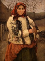 Glatz Oszkár (1872-1958): Népviseletes lány