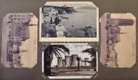 Kb. 300 db régi magyar és külföldi városképes lap és motívumlap régi albumban / Cca. 300 pre-1945 Hungarian, European and Worldwide town-view postcards and motive cards in album