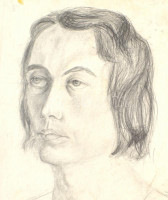 Belányi jelzéssel, 2 db mű: Portrék. ceruza, papír. 50x35 és 51x39 cm