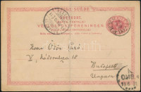 1891.VI.16 Ola Hansson (1860-1925) svéd-német költő és felesége, Laura Marholm német (1854-1928) írónő autográf levele Gerő Ödön műkritikusnak német nyelven levelezőlapon, Malmöből, Svédországból küldve. Többek közt