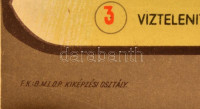 cca 1950 Szívószűrőgép, propaganda plakát. Bp., B.M.L. O.P. Kiképzési Osztálya, Játékkártyagyár és Nyomda, sarkán hajtásnyommal, 70x50 cm.