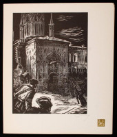 Moszkva - Kreml' / Moscou - Kremlin. Moszkva, 1967. Jevgenyij Goljahorszkij 10 db munkája, klisé, papír, albumba rendezve, különböző méretben, Galambos Ferenc (1910-1988) irodalomtörténész, ex libris szakértőnek dedikálva.