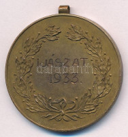 1933. 'Gábor Áron Polgári Lövész Egyesület Budapest / Íjászat 1933.' Br díjérem füllel (40mm) T:2