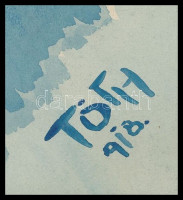 Tóth Gyula (1891-1970): Paripa, 1918. Ceruza, akvarell, papír, jelzett, 22,5x18 cm