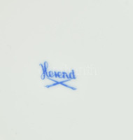 Herendi virágmintás kaspó. Kézzel festett, jelzett, másodosztály, kis kopással, m: 15,5 cm, d: 19 cm