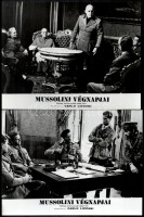 1974 Olaszország, ,,Mussolini végnapjai' című olasz filmről 13 db vintage produkciós filmfotó, 18x24 cm