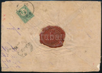 1873 Réznyomat 3kr + 5kr helyi ajánlott levélen 'Ó-BUDA' -'BUDA CSÁSZÁRFÜRDŐ' (75.000)