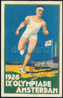 Hollandia 1928 Amszterdami olimpia teljes sor Genfbe küldött dekoratív ajánlott képeslapon