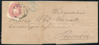 1863 5kr levélen 'LŐCSE' - Primócz