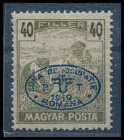Debrecen I. 1919 Magyar Posta 40f RRR! (100 példány készült belőle), Bodor, Flasch vizsgálójellel (65.000)