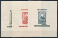1951 80 éves a magyar bélyeg blokksor (51.000) (apró hibák / small faults)