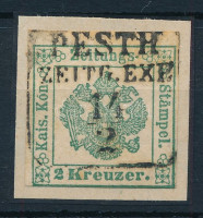 1853 Hírlapilleték bélyeg 2kr 'PESTH ZEITG. EXP.' (Gudlin 800 pont)