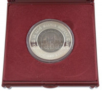 2001. 'MKB - Híd az értékekhez / Az első magyar hídpénz 1849' kétoldalas jelzett Ag emlékérem tokban (31,15g/0.999/42,5mm) T:1- (PP) patina, ujjlenyomat, fo.