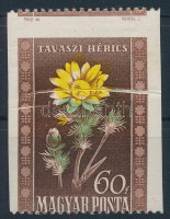 1950 Virág I. 60f szép papírránccal, elfogazva, kétoldalt vágva