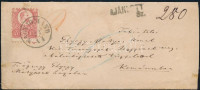 1873 3 x Réznyomat 5kr ajánlott levélen / 3 x Mi 10 on registered cover 'NAGYIGMÁND' - Komárom