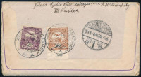 1915 Expressz ajánlott levél katonai címre 30f + 35f Turul bérmentesítéssel Hódmezővásárhelyről Nagyszebenbe