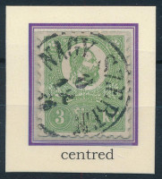 1871 Kőnyomat 3kr centrált példány 'NAGY SZEBEN' hibátlan darab