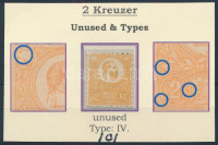 1871 Kőnyomat 2kr eredeti gumival IV. típus, fényes folt a gumin, Certificate: Alberto Diena
