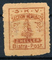 1911 Bistra hotelposta bélyeg (60.000) (sarokhibák / corner faults)