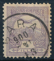1900 Turul 4f 11 1/2 fogazással, 3. vagy 4. vízjelállás. Az elméleti (arányosított) katalógus érték több százezer forint!!! 'GARA'