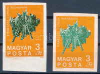 1969 Földtani intézet 2 db gumi nélküli vágott 3Ft szép színeltéréssel
