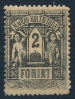 1873 Kőnyomat Távírda 2Ft (20.000) (rozsdapöttyök / stain spots)