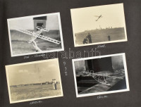 Repülés, repülőmodellezés - ,,Justice for Hungary' - ,,és mégis repülünk' 1933-1939. Egyedi fotóalbum 102 eredeti, beragasztott fényképpel, mindegyik alatt kézzel feliratozva. Az 1936-1938 közötti modellező versenyek után a