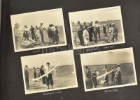 Repülés, repülőmodellezés - ,,Justice for Hungary' - ,,és mégis repülünk' 1933-1939. Egyedi fotóalbum 102 eredeti, beragasztott fényképpel, mindegyik alatt kézzel feliratozva. Az 1936-1938 közötti modellező versenyek után a