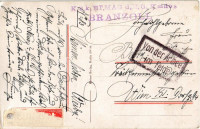 1917 Gold'ne Tage / WWI German military art postcard, romantic couple s: W. Ebbinghaus + 'K.u.K. ET. MAG. d.H.g. Kmdos Branzoll' (szakadás / tear)