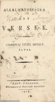 Csokonai Vitéz Mihály: Alkalmatosságra írt versek [Első kiadás!]
