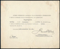 1928 Habsburg József Ágost (1872-1962) főherceg, tábornagy és Auguszta főhercegnő meghívója teára, címeres papíron, Lucich Károly (1868-1962) altengernagy, főudvarmester autográf aláírásával.