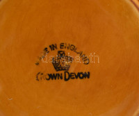 Crown Devon angol porcelán békás bögre. Kézzel festett, jelzett, kis mázrepedésekkel, m: 8,5 cm, d: 8,5 m