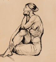 NAGY Imre (1893-1976): Ülő akt