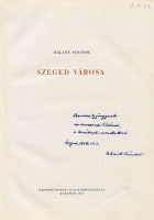 BÁLINT SÁNDOR • Szeged városa