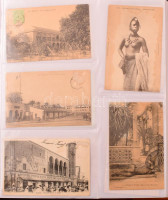 AFRIKA - Kb. 400 db régi képeslap albumban: városok és folklór / AFRICA - Cca. 400 pre-1945 postcards in album: towns and folklore