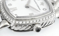 David Yurman T932-S ezüst női kvarc szerkezetű karóra, drágakövekkel ékített. Jelzett, működő, jó állapotban, zacskójával 27 mm