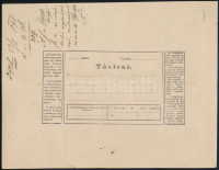 1878 Távirat Magyaróvárra, kiállítási minőségben