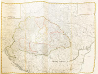 Magyarország, Erdély és Szlavónia rézmetszetű térképe. Bal felső sarkában kartus felirata : Wenzely, A(nton): Generalkarte von Ungarn, Siebenbürgen, Sclavonien & & : samt den angraenzenden Laendern nach den besten Karten,