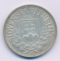 Szlovákia 1941. 20K Ag 'Cirill és Metód' T:XF patina Slovakia 1941. 20 Korun Ag 'St. Kyrill and St. Methodius' C:XF patina Krause KM#7.1
