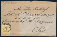 1859 2kr II. sárga helyi nyomtatványon teljes DDSG tartalommal PESTH Abends