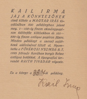 (Barsy) Kail Irma Jaj a könnyezőnek. Versek