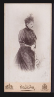 BUDAPEST 1899. Strelisky : Hölgy, szép cabinet fotó