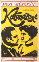 A mozi műsorán beharangozó filmplakát: Katonazene, Bara Margit, Szirtes Ádám, 1961