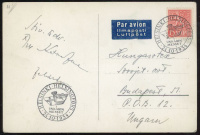 HUNGARIKA. HELSINKI 1954. Magyar kiállítás, képeslap Budapestre, alk. bélyegzéssel