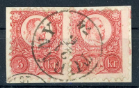 TURÁNY réznyomat 5Kr pár szép bélyegzés (G:400p)